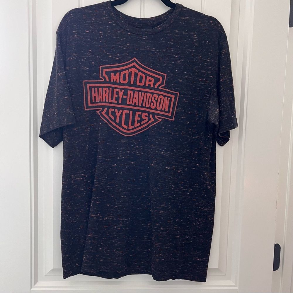 Harley Davidson tee shirt New York City black orange skull size large
